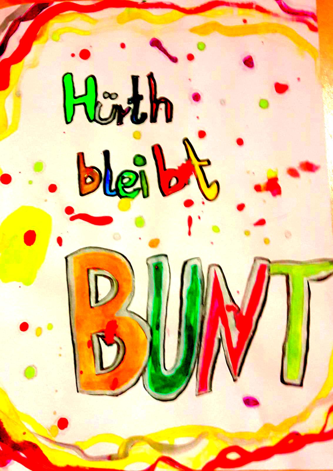 "Hürth bleibt bunt!" Plakat
